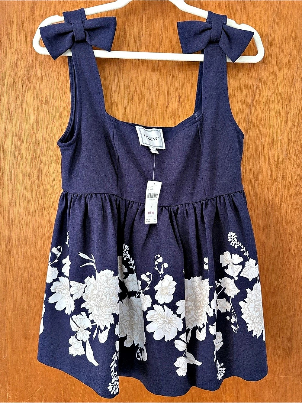 Maeve Floral Blue & White Top